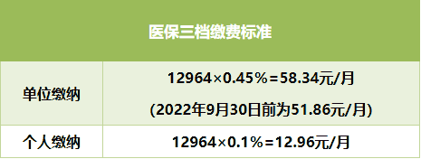 深圳医保三档（以职工身份参保）